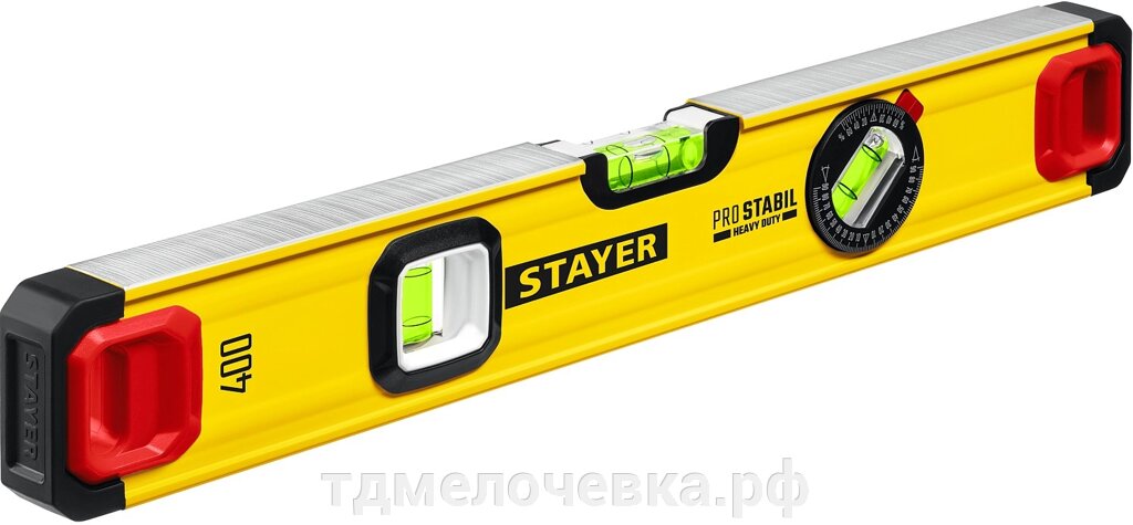 STAYER PRO STABIL, 400 мм, усиленный профиль, уровень с поворотным глазком, Professional (3471-040) от компании ТД МЕЛОЧевка (товары для дома от метизов до картриджей) - фото 1