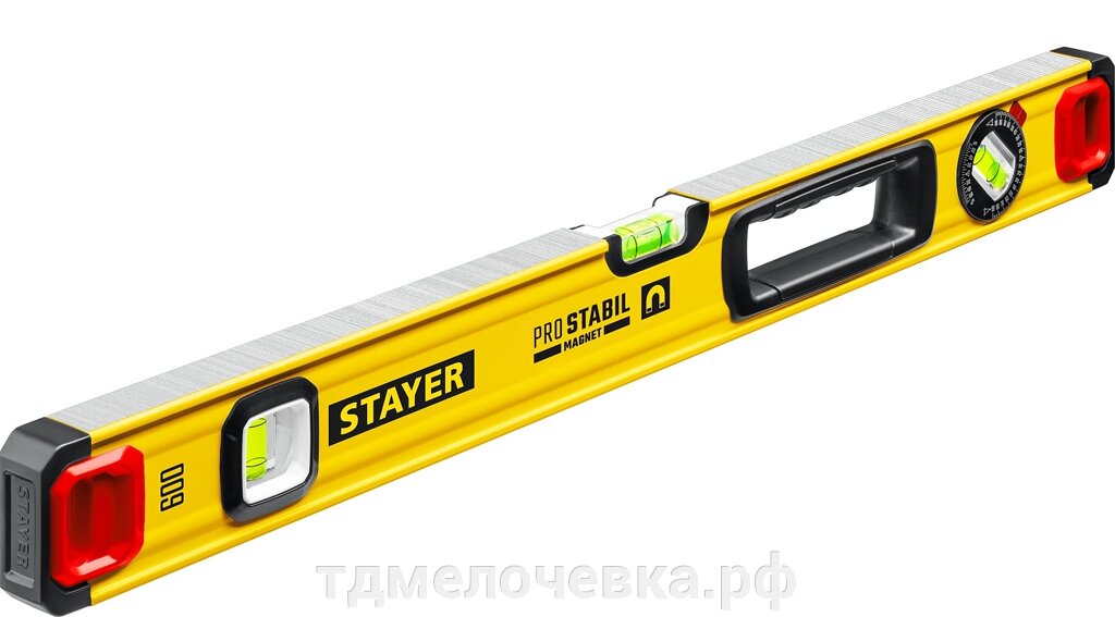 STAYER PRO STABIL, 600 мм, усиленный профиль, магнитный уровень с поворотным глазком, Professional (3480-060) от компании ТД МЕЛОЧевка (товары для дома от метизов до картриджей) - фото 1