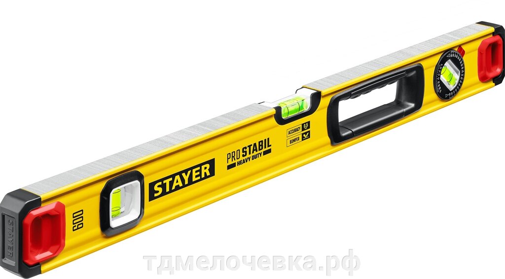 STAYER PRO STABIL, 600 мм, усиленный профиль, уровень с поворотным глазком, Professional (3471-060) от компании ТД МЕЛОЧевка (товары для дома от метизов до картриджей) - фото 1