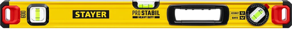 STAYER PRO STABIL, 600 мм, усиленный профиль, уровень с поворотным глазком, Professional (3471-060) от компании ТД МЕЛОЧевка (товары для дома от метизов до картриджей) - фото 1