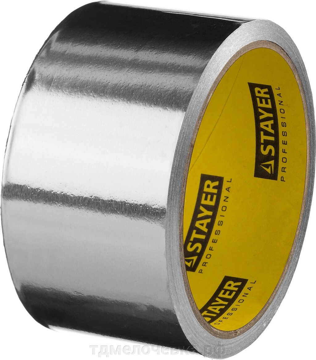 STAYER ProTape, 50 мм, 10 м, до 120 °С, самоклеящаяся алюминиевая лента, Professional (12268-50-10) от компании ТД МЕЛОЧевка (товары для дома от метизов до картриджей) - фото 1