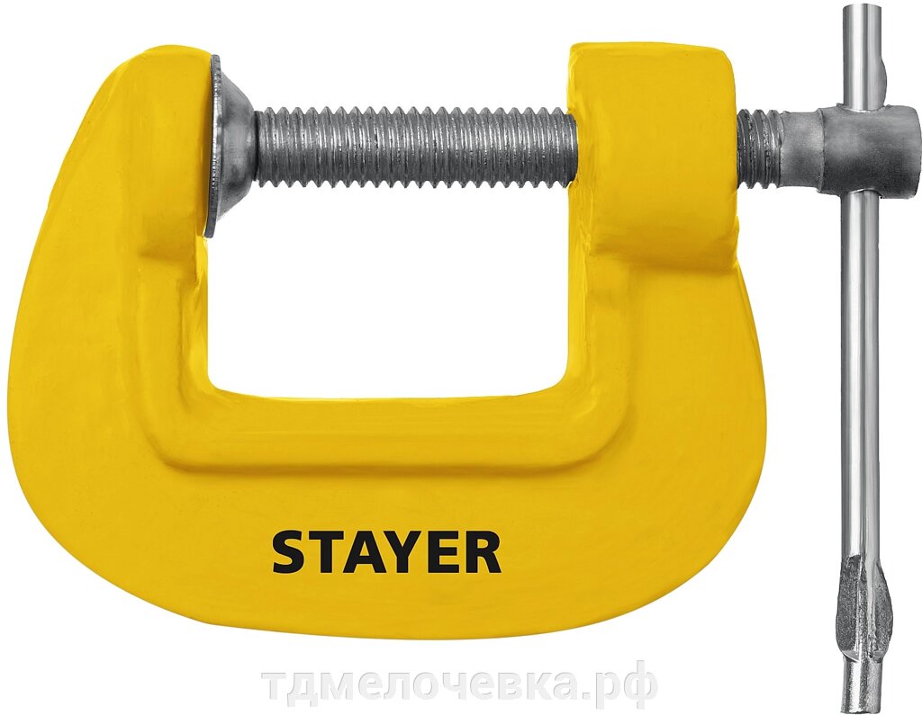 STAYER S-25, 25 мм, чугунная струбцина (3215-025) от компании ТД МЕЛОЧевка (товары для дома от метизов до картриджей) - фото 1