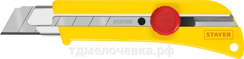 STAYER SK-25, 25 мм, нож с винтовым фиксатором, Professional (09173) от компании ТД МЕЛОЧевка (товары для дома от метизов до картриджей) - фото 1