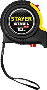 STAYER Stabil, 10 м х 25 мм, рулетка с двухсторонней шкалой, Professional (34131-10)