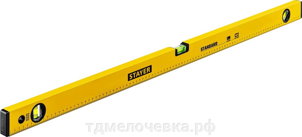 STAYER STANDARD, 1000 мм, с линейкой, уровень (3460-100) от компании ТД МЕЛОЧевка (товары для дома от метизов до картриджей) - фото 1