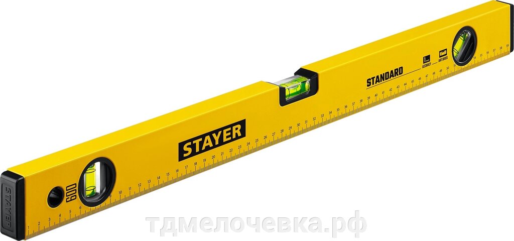 STAYER STANDARD, 600 мм, с линейкой, уровень (3460-060) от компании ТД МЕЛОЧевка (товары для дома от метизов до картриджей) - фото 1