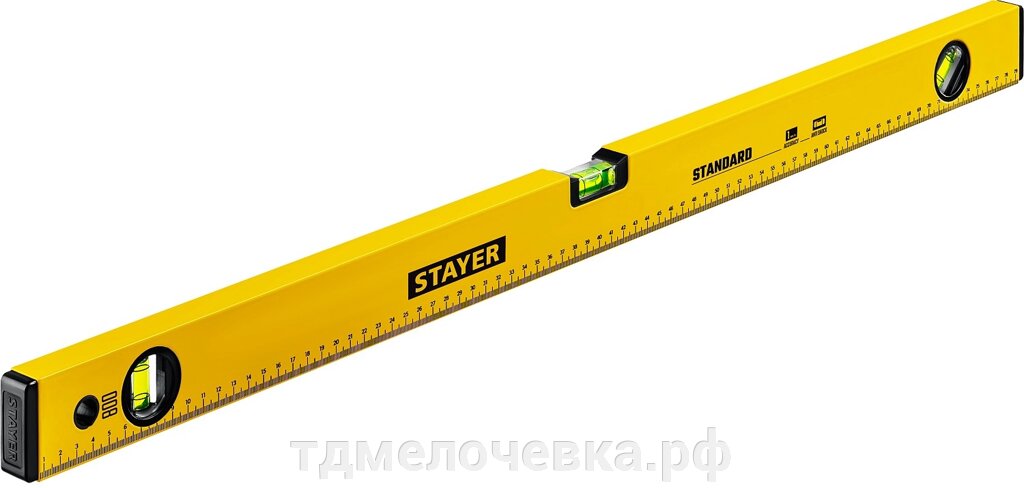 STAYER STANDARD, 800 мм, с линейкой, уровень (3460-080) от компании ТД МЕЛОЧевка (товары для дома от метизов до картриджей) - фото 1