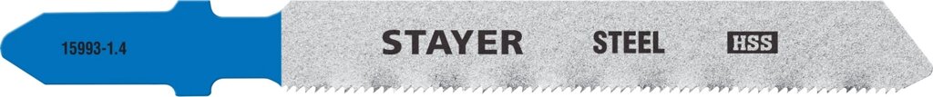 STAYER T118A, полотна для эл/лобзика, HSS, по металлу (1,5-2мм), Т-хвостовик, шаг 1,2мм, 50мм, 2шт, STAYER Professional от компании ТД МЕЛОЧевка (товары для дома от метизов до картриджей) - фото 1