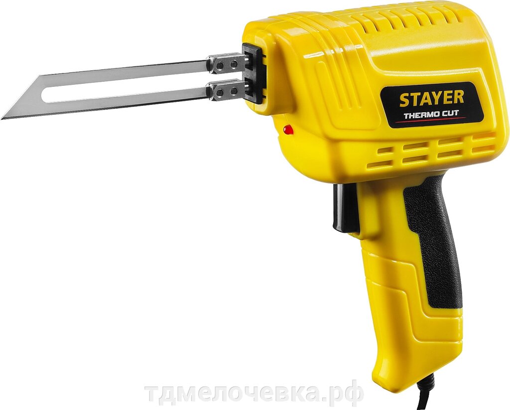 STAYER Thermo cut, 150 Вт, в наборе: 2 ножа, быстрый рез пенопласта + пластика, прибор для терморезки (45255-H2) от компании ТД МЕЛОЧевка (товары для дома от метизов до картриджей) - фото 1