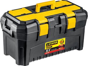 STAYER TITAN-22, 580 x 320 x 280 мм,22″пластиковый ящик для инструментов (38016-22)