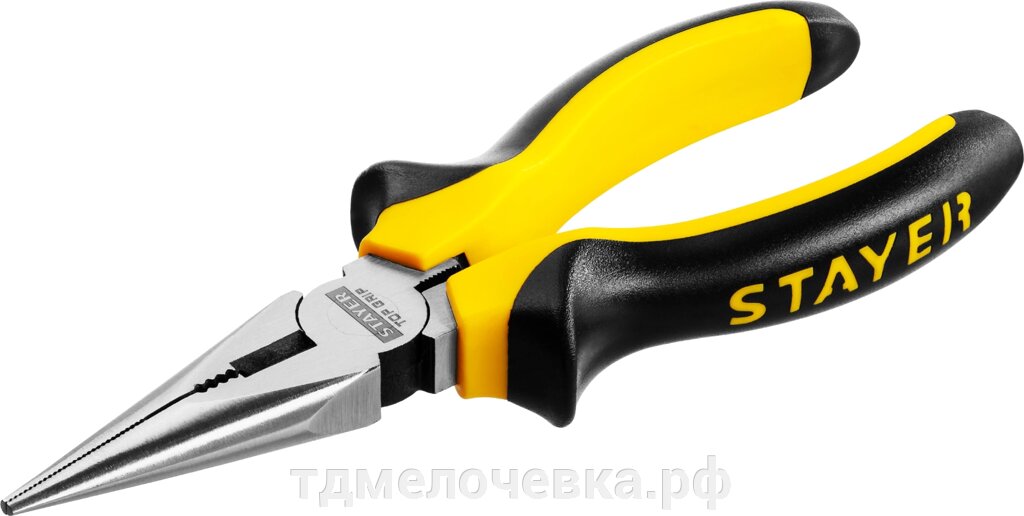 STAYER TOPGrip, 160 мм, тонкогубцы (2205-3-16) от компании ТД МЕЛОЧевка (товары для дома от метизов до картриджей) - фото 1