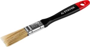 STAYER Universal, 20 мм, 3/4″светлая, натуральная щетина, деревянная ручка, все виды ЛКМ, плоская кисть, Professional