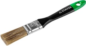 STAYER UNIVERSAL-ARTEX, 20 мм, 3/4″искусственная щетина, деревянная ручка, для высокотекучих ЛКМ, плоская кисть