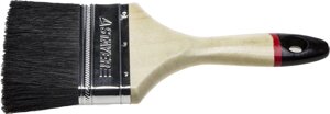 STAYER UNIVERSAL-EURO, 100 мм, 4″чёрная натуральная щетина, деревянная ручка, все виды ЛКМ, плоская кисть (01022-100)