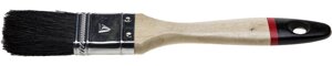 STAYER UNIVERSAL-EURO, 20 мм, 3/4″чёрная натуральная щетина, деревянная ручка, все виды ЛКМ, плоская кисть (01022-020)