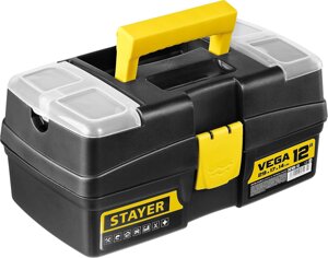 STAYER VEGA-12, 290 x 170 x 140 мм,12″пластиковый ящик для инструментов (38105-13)