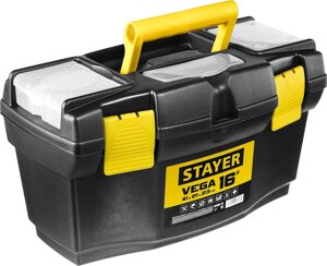 STAYER VEGA-16, 410 x 210 x 230 мм,16″пластиковый ящик для инструментов (38105-16)