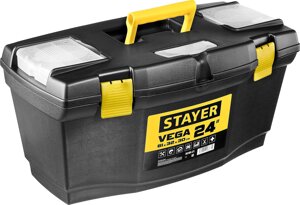 STAYER VEGA-24, 610 х 320 х 300 мм,24″пластиковый ящик для инструментов (38105-21)