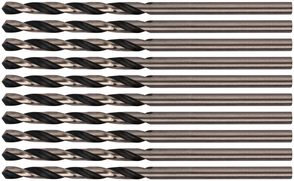 Сверла по металлу HSS черненые 2,5x57 мм (10 шт.) от компании ТД МЕЛОЧевка (товары для дома от метизов до картриджей) - фото 1