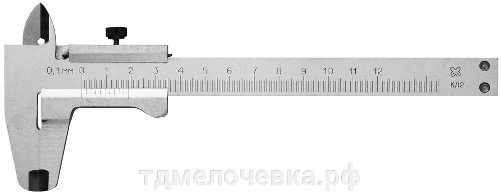 Тип 1, 125 мм, металлический штангенциркуль (3445-125) от компании ТД МЕЛОЧевка (товары для дома от метизов до картриджей) - фото 1