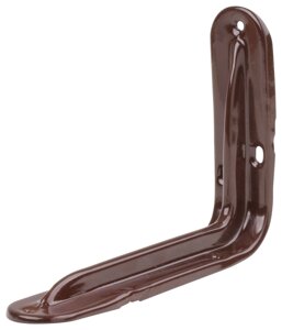 Уголок-кронштейн усиленный коричневый 100х150 мм (0,8 мм)