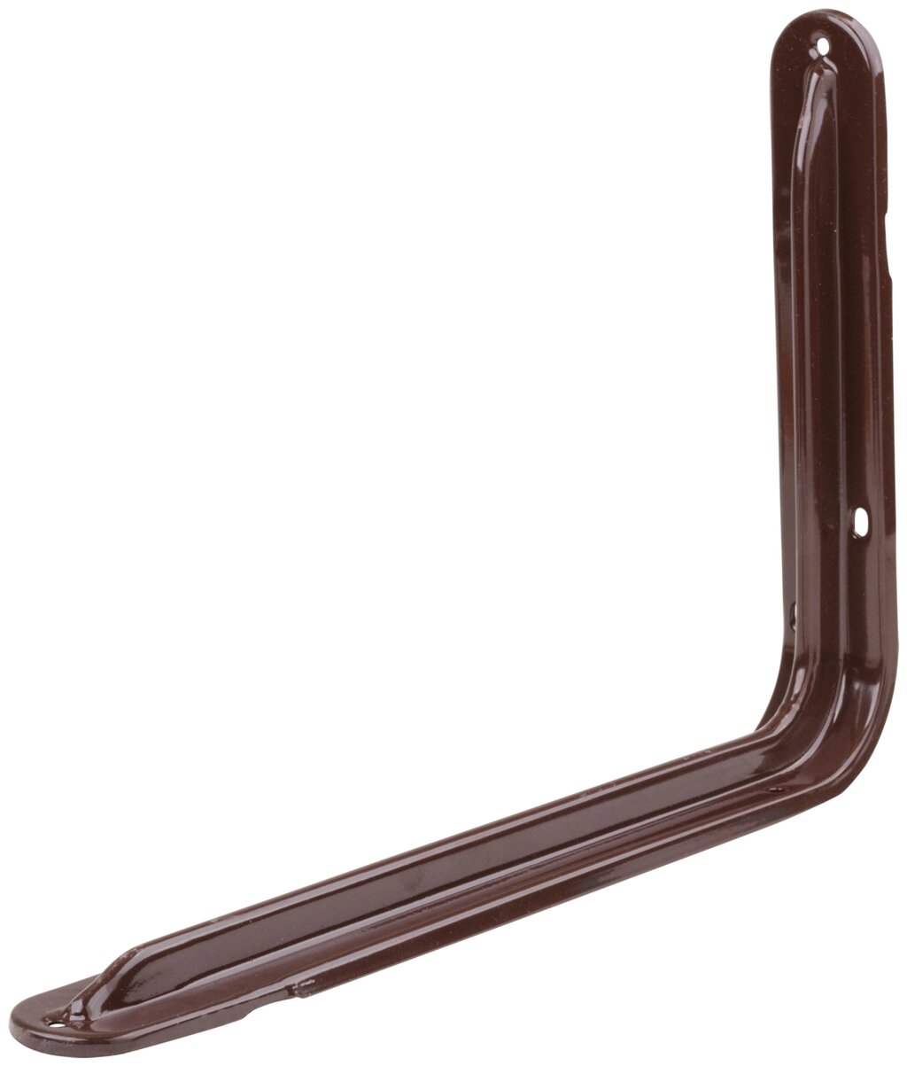 Уголок-кронштейн усиленный коричневый 230х350 мм (1,0 мм) от компании ТД МЕЛОЧевка (товары для дома от метизов до картриджей) - фото 1
