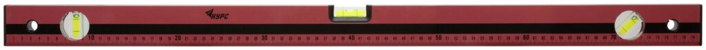 Уровень "Оптима", 3 глазка, красный корпус, фрезерованная рабочая грань, шкала  800 мм от компании ТД МЕЛОЧевка (товары для дома от метизов до картриджей) - фото 1