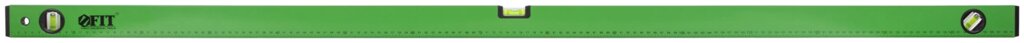 Уровень "Техно", 3 глазка, зеленый корпус, фрезерованная рабочая грань, шкала 1500 мм от компании ТД МЕЛОЧевка (товары для дома от метизов до картриджей) - фото 1