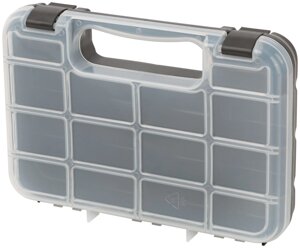 Ящик для крепежа (органайзер) прозрачный 10"24,5 х 18 х 4,5 см)