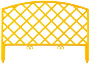 Забор декоративный GRINDA ″ПЛЕТЕНЬ″24x320см, желтый