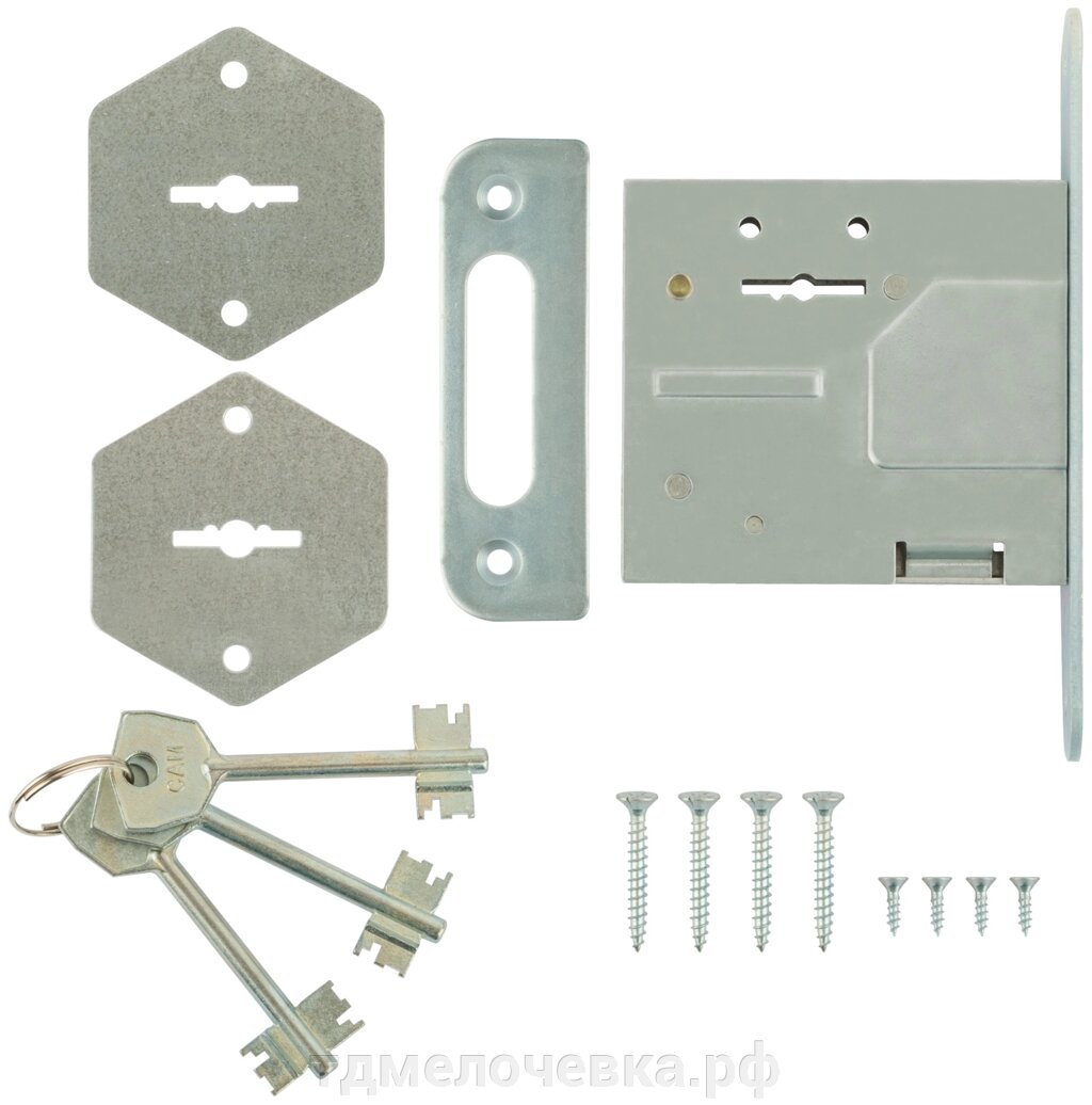 Замок врезной ЗВ8-4С, прямоугольный ригель от компании ТД МЕЛОЧевка (товары для дома от метизов до картриджей) - фото 1
