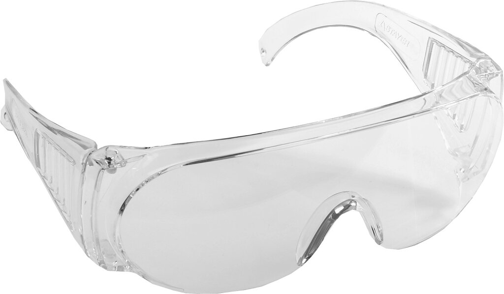 Защитные прозрачные очки STAYER MX-3 монолинза с дополнительной боковой защитой и вентиляцией, открытого типа от компании ТД МЕЛОЧевка (товары для дома от метизов до картриджей) - фото 1