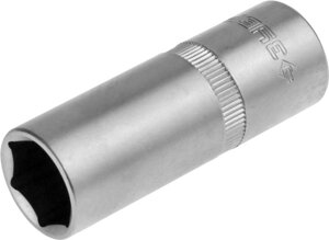 ЗУБР 1/2″16 мм, свечная торцовая головка с резиновой вставкой (27728-16)