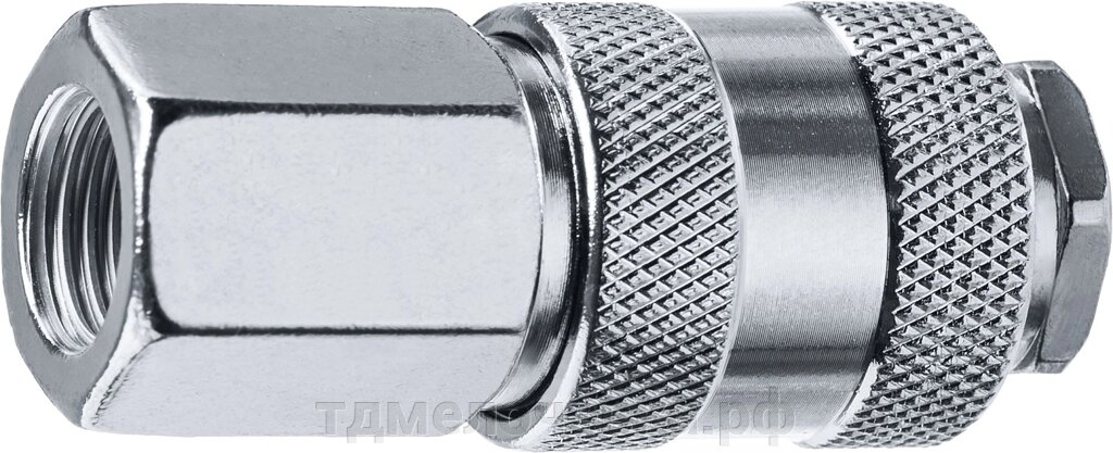 ЗУБР 1/4″F - рапид муфта, переходник, Профессионал (64910-1/4) от компании ТД МЕЛОЧевка (товары для дома от метизов до картриджей) - фото 1