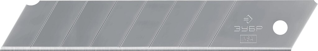 ЗУБР 18 мм лезвия сегментированные, 10 шт, 8 сегментов от компании ТД МЕЛОЧевка (товары для дома от метизов до картриджей) - фото 1