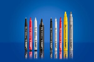 ЗУБР 2 - 5 мм, клиновидный, черный, перманентный маркер, Профессионал (06323-2)