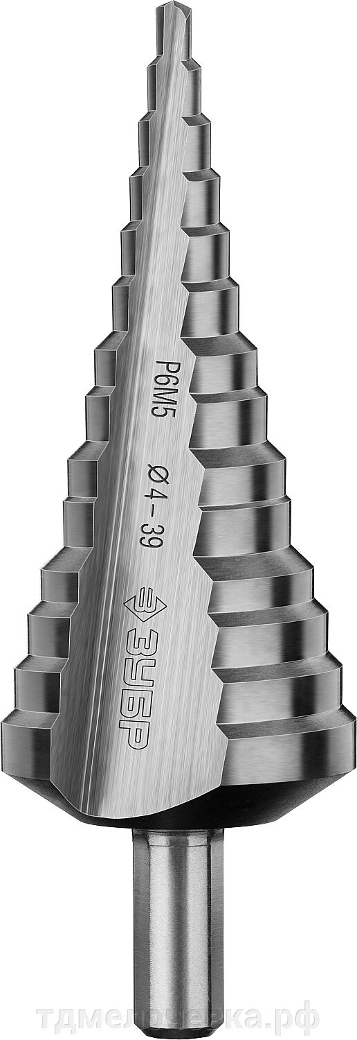 ЗУБР 4-39 мм, 14 ступеней, сталь Р6М5, ступенчатое сверло, Профессионал (29670-4-39-14) от компании ТД МЕЛОЧевка (товары для дома от метизов до картриджей) - фото 1