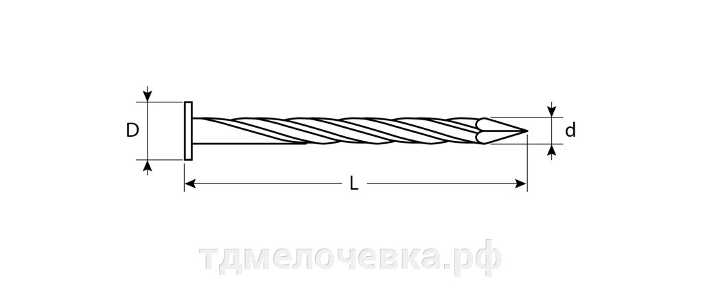 ЗУБР 80 x 3.4 мм, цинк, 14 шт, винтовые гвозди (4-305276-34-080) от компании ТД МЕЛОЧевка (товары для дома от метизов до картриджей) - фото 1