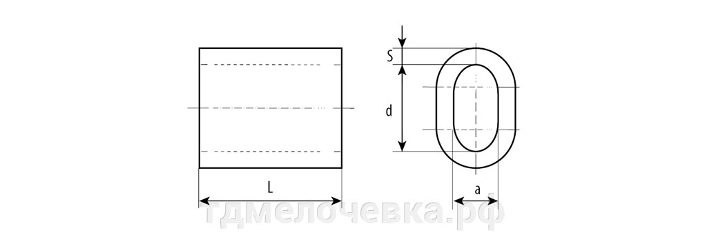 ЗУБР DIN 3093, 6 мм, 40 шт, алюминиевый зажим троса (4-304475-06) от компании ТД МЕЛОЧевка (товары для дома от метизов до картриджей) - фото 1