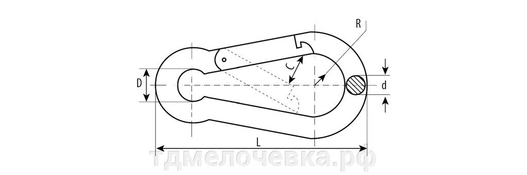 ЗУБР DIN 5299C, 8 мм, 25 шт, быстросъемный карабин (4-304545-08) от компании ТД МЕЛОЧевка (товары для дома от метизов до картриджей) - фото 1