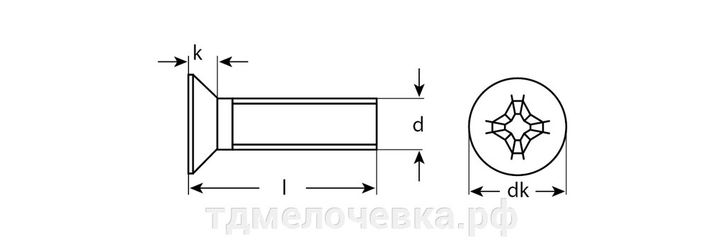 ЗУБР DIN 965, кл. пр. 4.8, M5 х 12 мм, цинк, 5 кг, винт с потайной головкой (303110-05-012) от компании ТД МЕЛОЧевка (товары для дома от метизов до картриджей) - фото 1