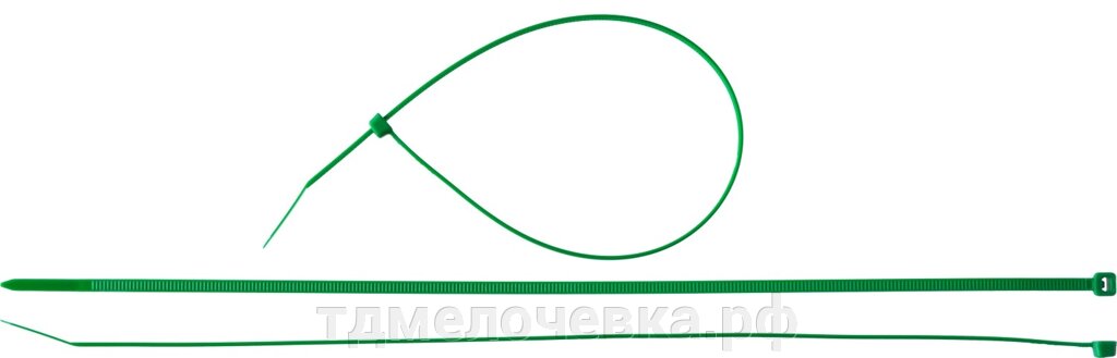 ЗУБР КС-З1, 3.6 x 300 мм, нейлон РА66, 100 шт, зеленые, кабельные стяжки, Профессионал (309060-36-300) от компании ТД МЕЛОЧевка (товары для дома от метизов до картриджей) - фото 1