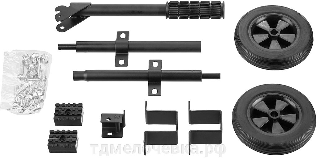 ЗУБР № 1 для генераторов мощностью до 3500 Вт, набор колес + рукоятка (НКР-1) от компании ТД МЕЛОЧевка (товары для дома от метизов до картриджей) - фото 1