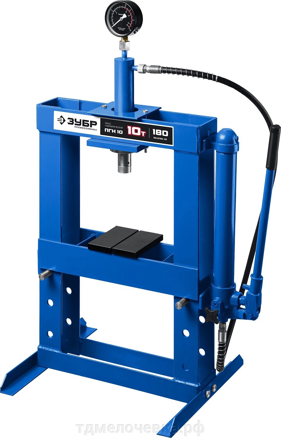 ЗУБР ПГН-10, 10 т, гидравлический пресс с гидронасосом и манометром, Профессионал (43072-10) от компании ТД МЕЛОЧевка (товары для дома от метизов до картриджей) - фото 1