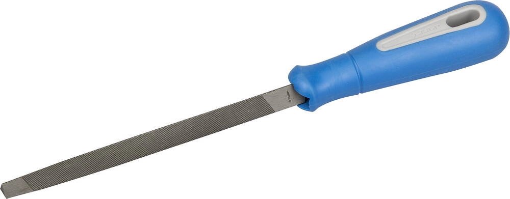 ЗУБР Профессионал трёхгранный напильник для заточки ножовок, двухкомпонентная рукоятка, 150 мм от компании ТД МЕЛОЧевка (товары для дома от метизов до картриджей) - фото 1