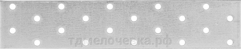 ЗУБР ПС-2.0, 40 x 200 x 2 мм, цинк, соединительная пластина (310256-040-200) от компании ТД МЕЛОЧевка (товары для дома от метизов до картриджей) - фото 1