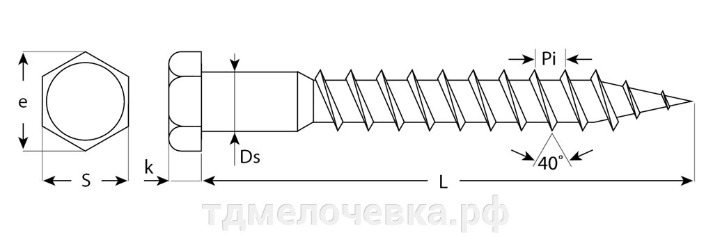 ЗУБР ШДШ, DIN 571, 160 х 12 мм, цинк, 150 шт, шуруп с шестигранной головкой (300450-12-160-150) от компании ТД МЕЛОЧевка (товары для дома от метизов до картриджей) - фото 1