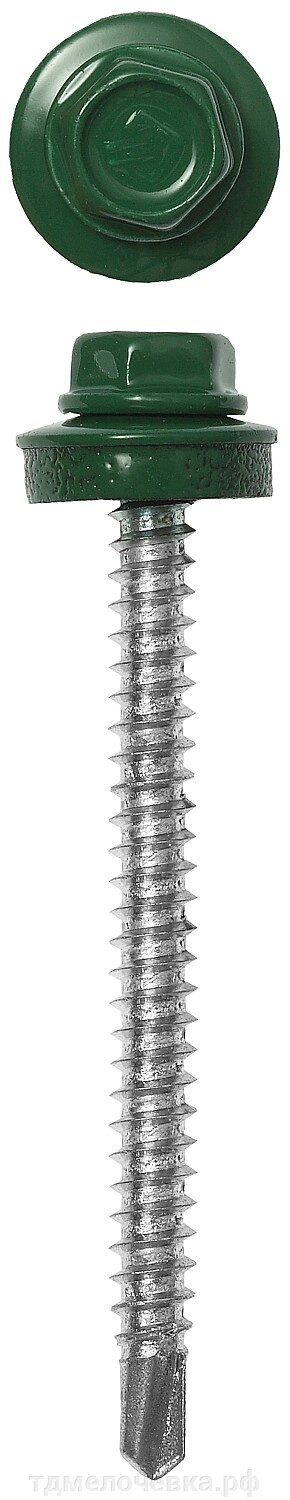 ЗУБР СКД 6002, 38 х 4.8 мм, зелёный лист, 1600 шт, кровельный саморез (4-300310-48-038-6002) от компании ТД МЕЛОЧевка (товары для дома от метизов до картриджей) - фото 1