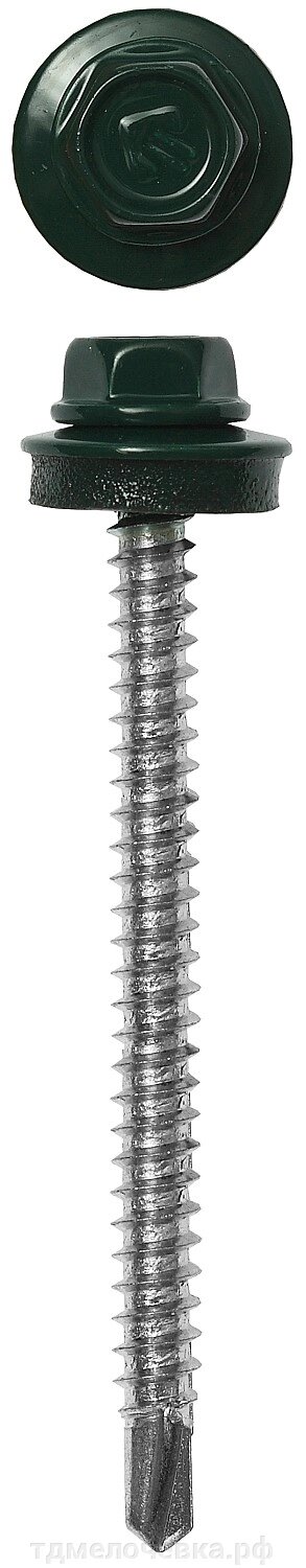 ЗУБР СКД 6005, 38 х 4.8 мм, зелёный насыщ., 1600 шт, кровельный саморез (4-300310-48-038-6005) от компании ТД МЕЛОЧевка (товары для дома от метизов до картриджей) - фото 1