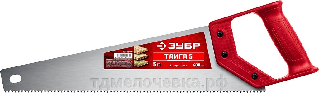 ЗУБР Тайга-5, 400 мм, ножовка для быстрого реза (15083-40) от компании ТД МЕЛОЧевка (товары для дома от метизов до картриджей) - фото 1